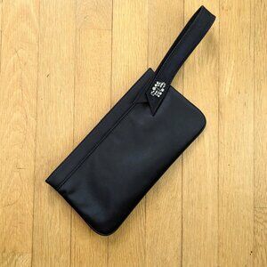 Ann Taylor Loft Black Satin Wristlet Bag Purse